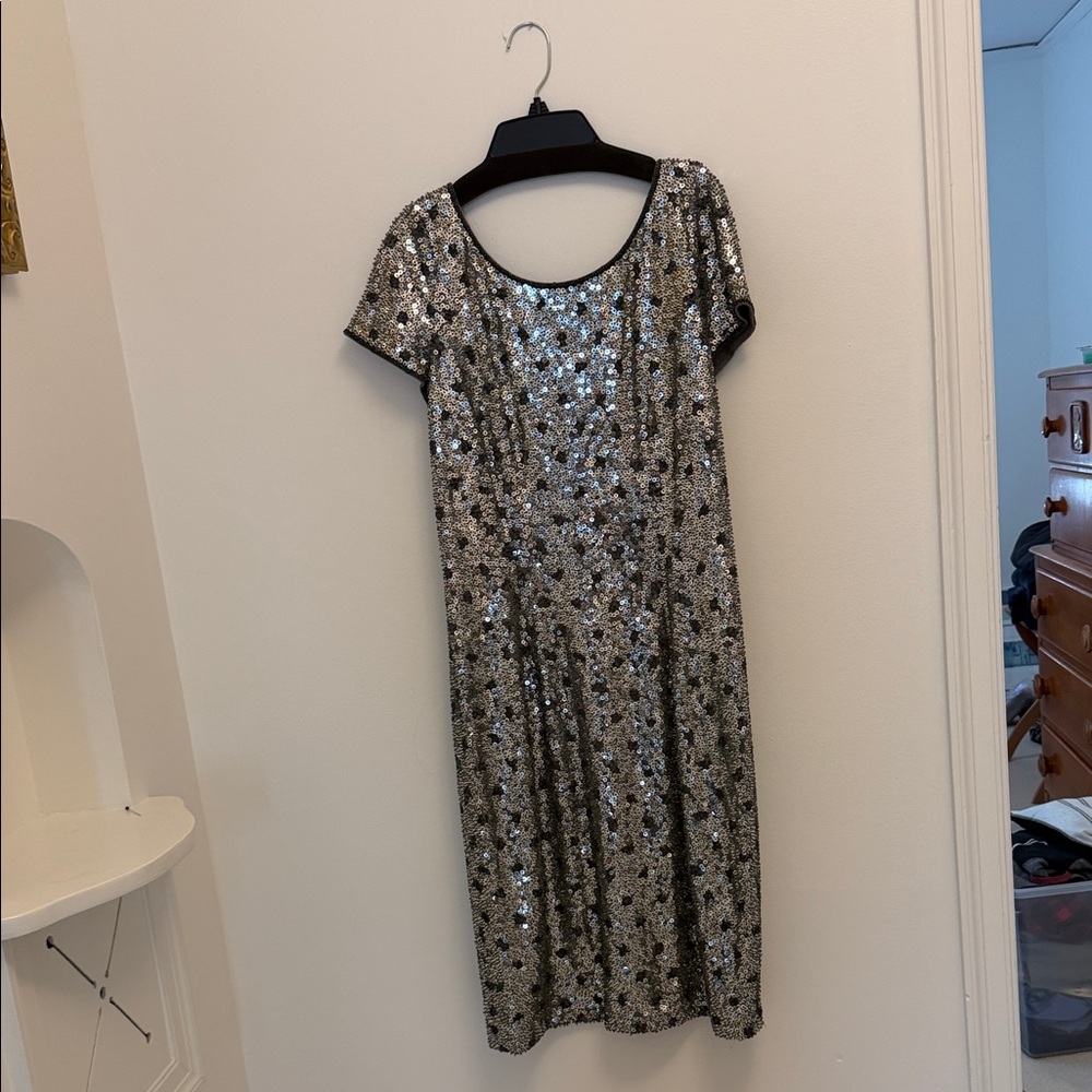 Vintage Carmen Marc Valvo Collection Sequin Beaded Evening Dress | Couture Glam